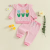 TULIPS Striped Ruffle Outfit