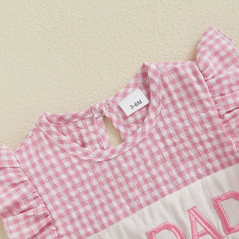 I LOVE MOM/DAD Bowtie Romper