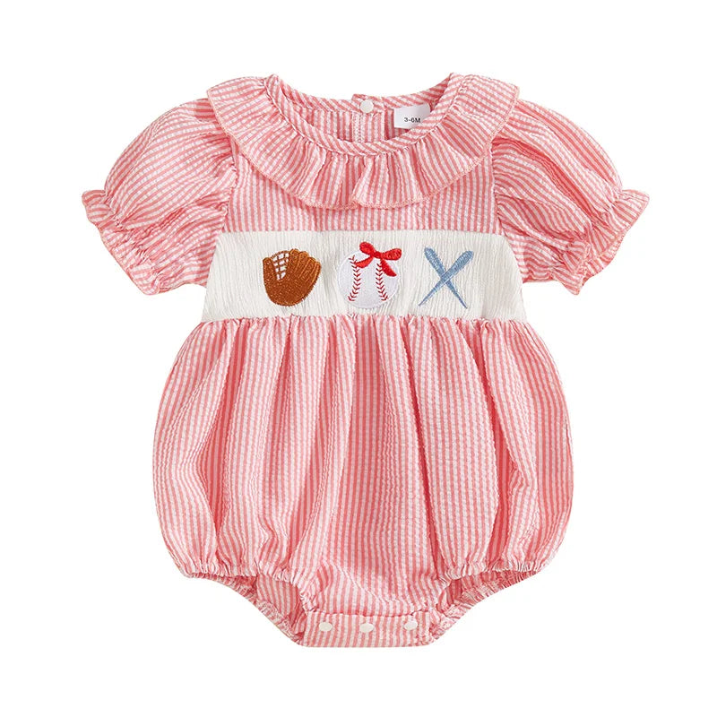 BASEBALL Ruffle Romper