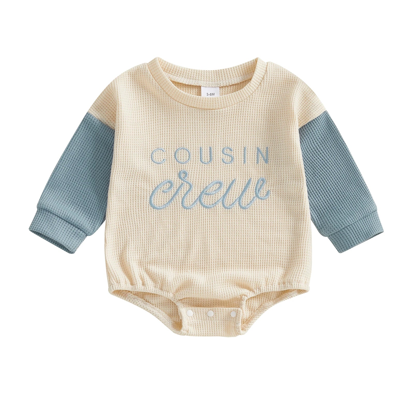 COUSIN CREW Color Block Long-Sleeve Romper