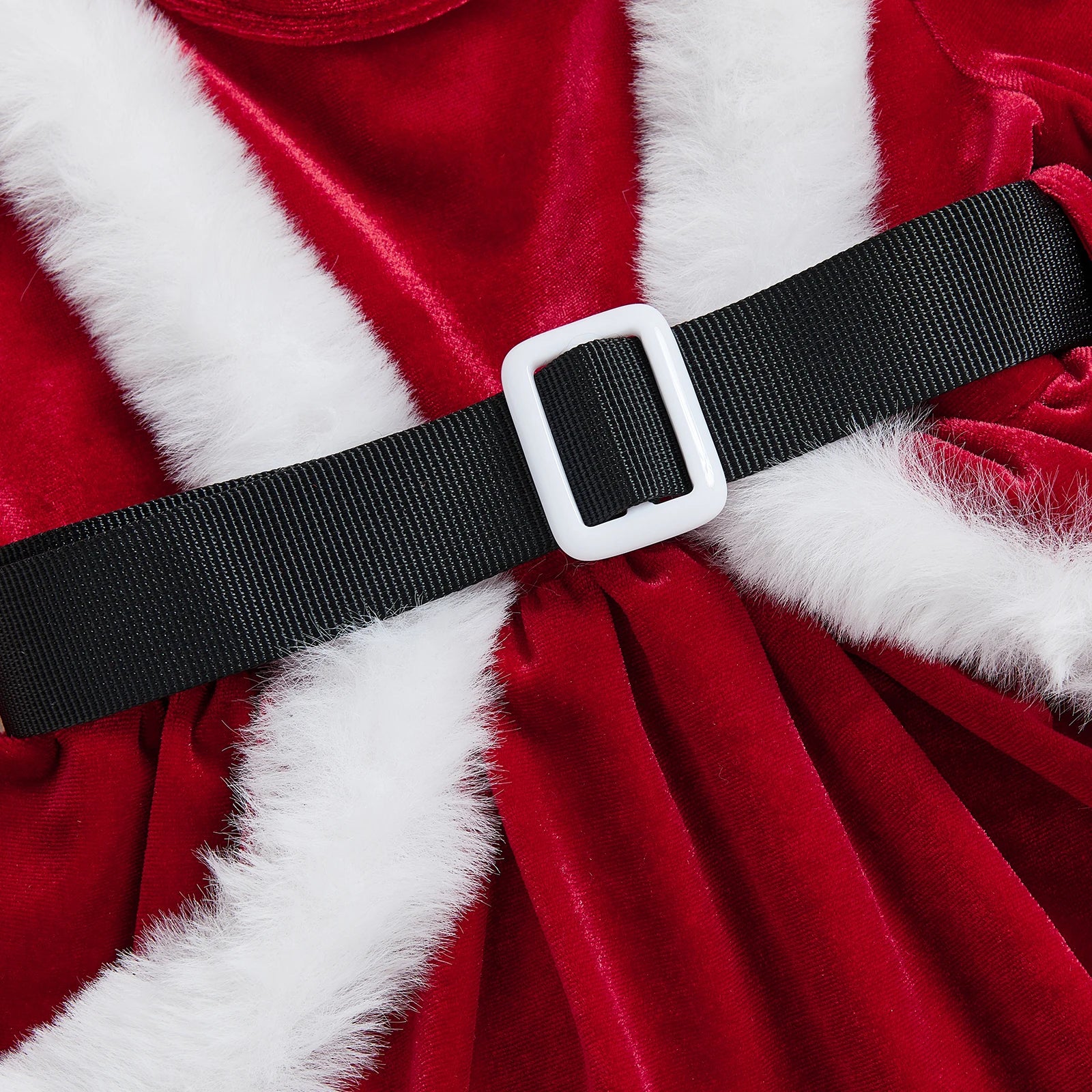 MISS SANTA Velvet Romper Dress