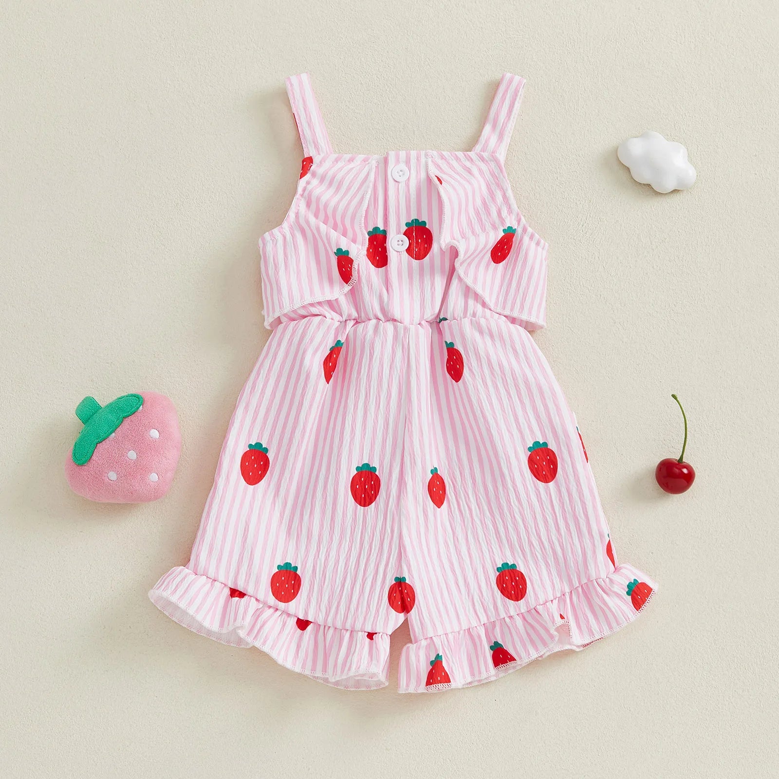 SUMMER FRUIT Bowtie Romper