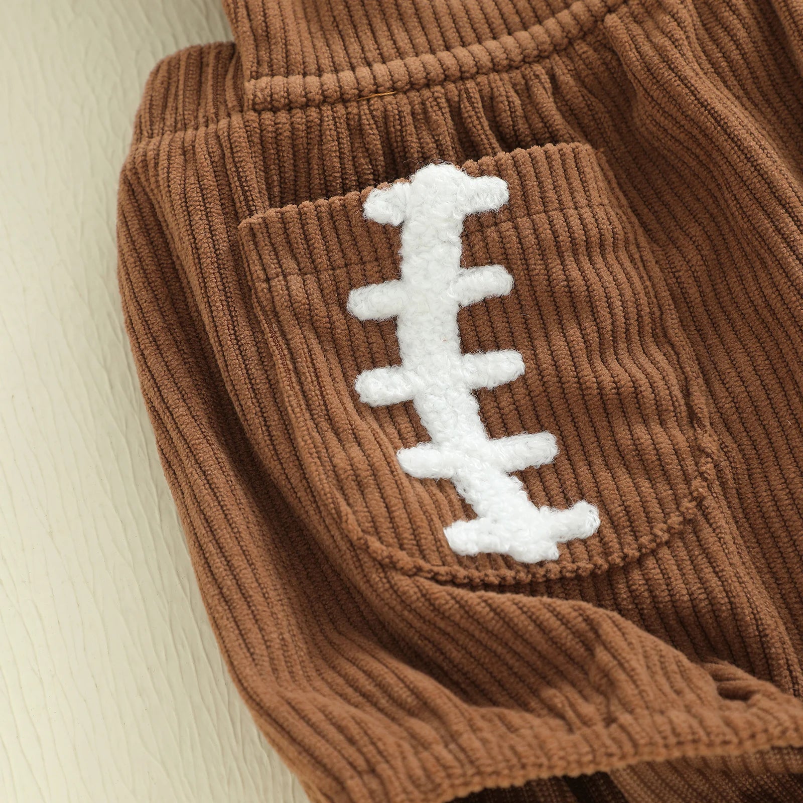 FOOTBALL Corduroy Pocket Romper
