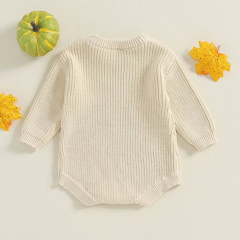 LITTLE PUMPKIN Knitted Romper