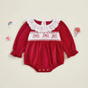 BOWTIES Crochet Collar Velvet Romper
