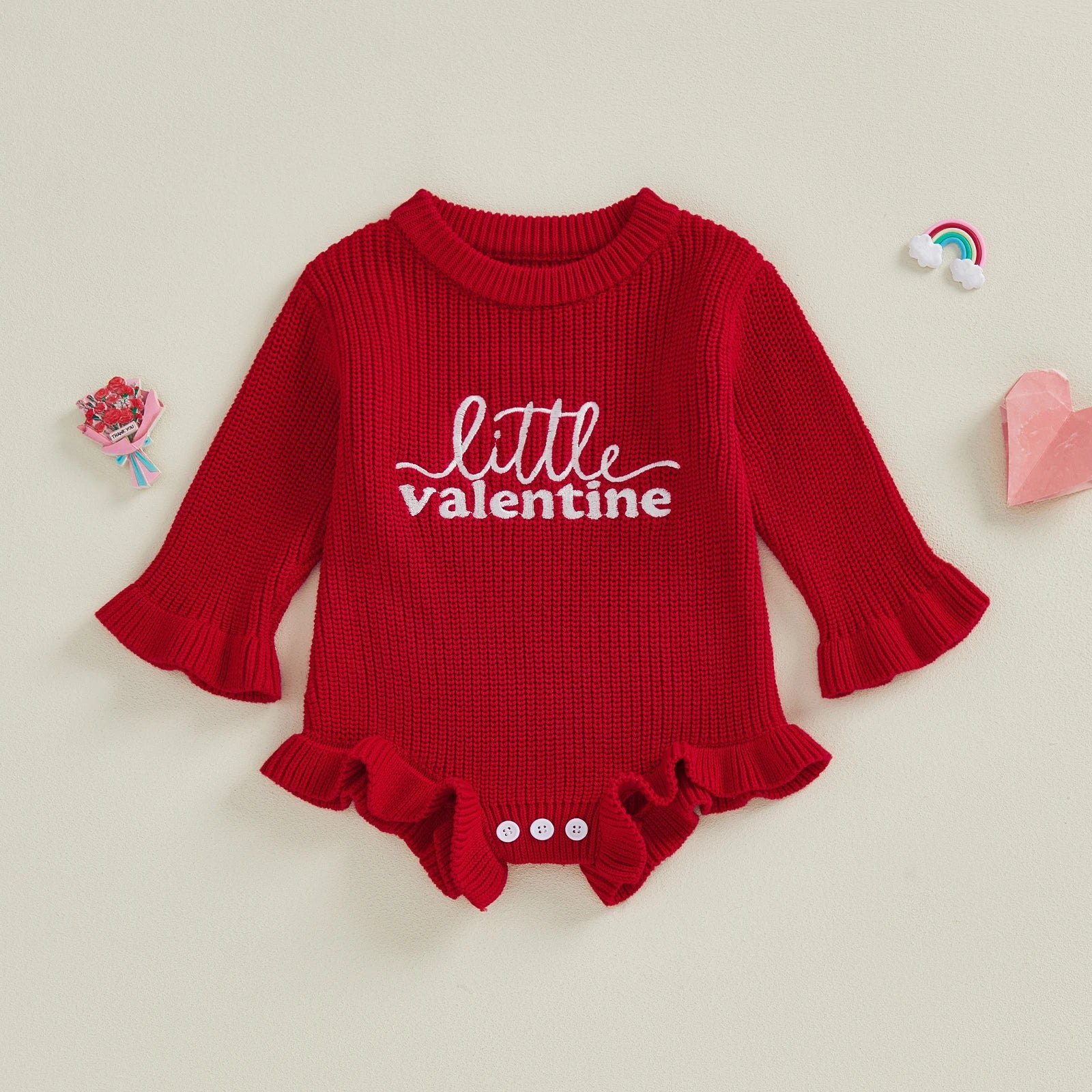 LITTLE VALENTINE Knitted Romper