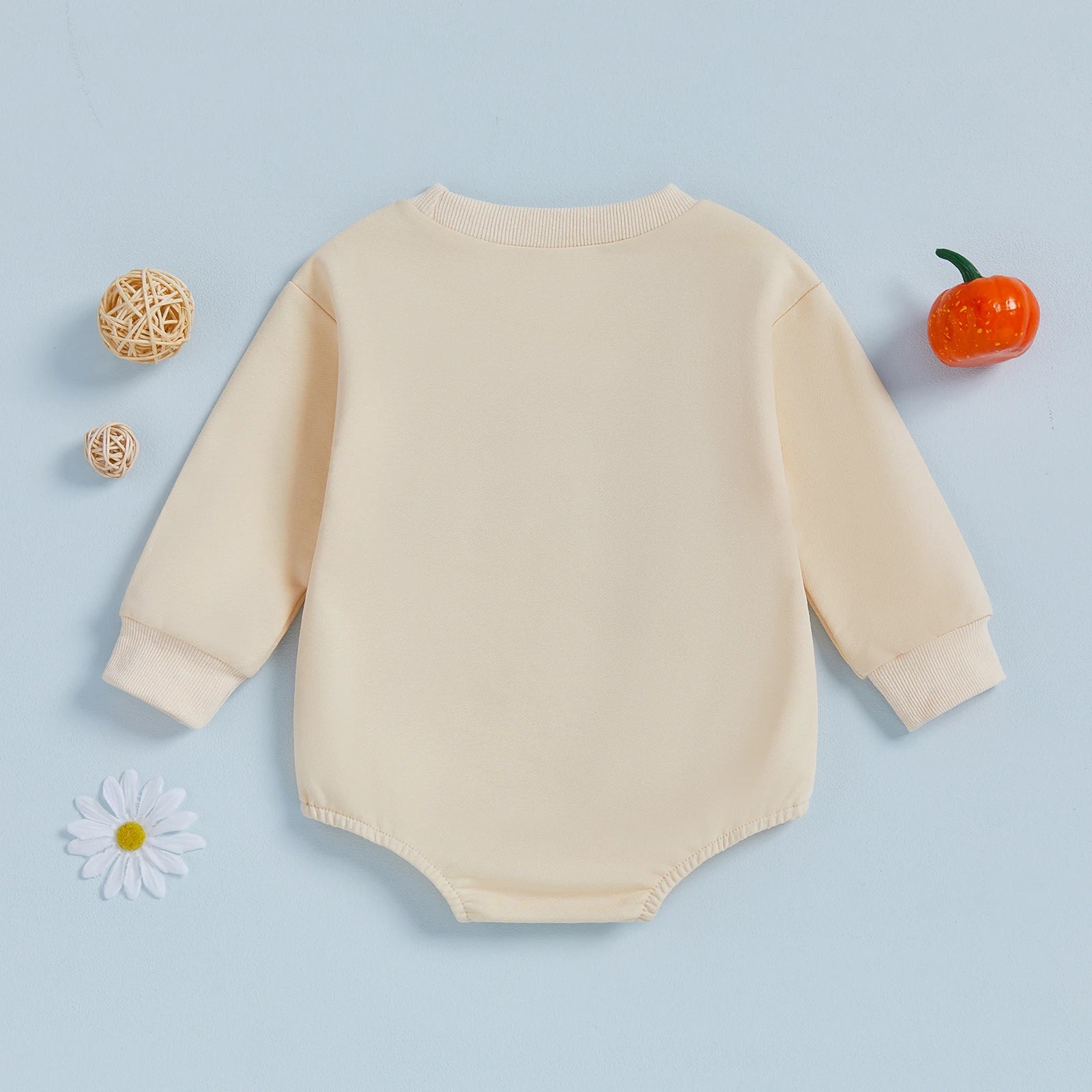 LITTLE PUMPKIN Plush Long-Sleeve Onesie