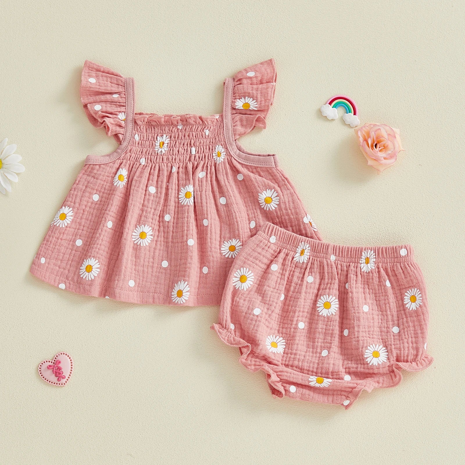 DAISY Smocked Ruffle Outfit