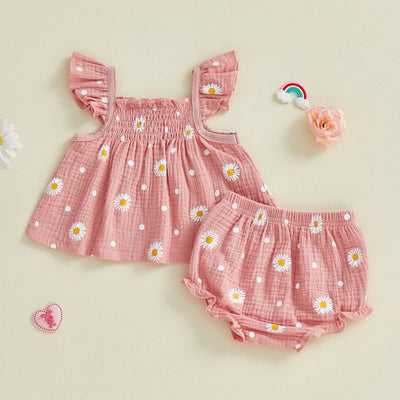 DAISY Smocked Ruffle Outfit