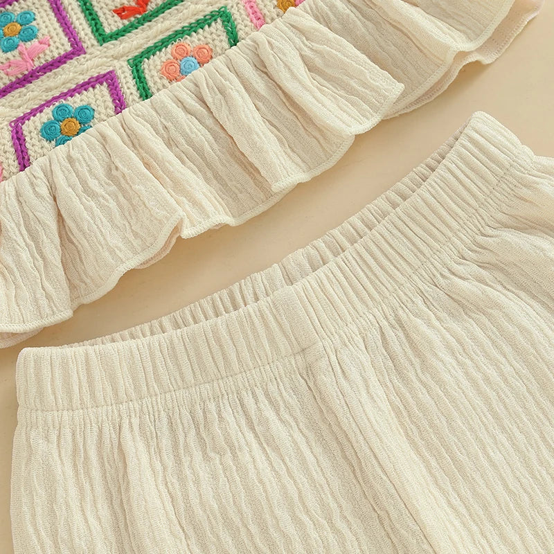 FLOWERS Crochet Crop Top Outfit