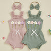 FLOWERS Ruffle Waffle Knit Outfit