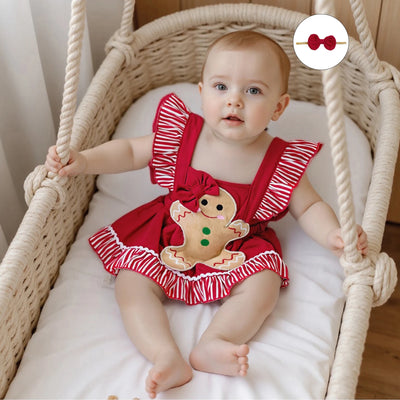 GINGERBREAD GIRL Ruffle Romper
