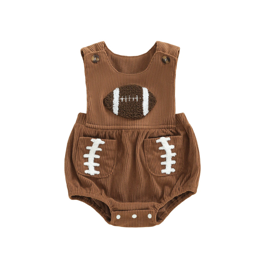 FOOTBALL Corduroy Pocket Romper