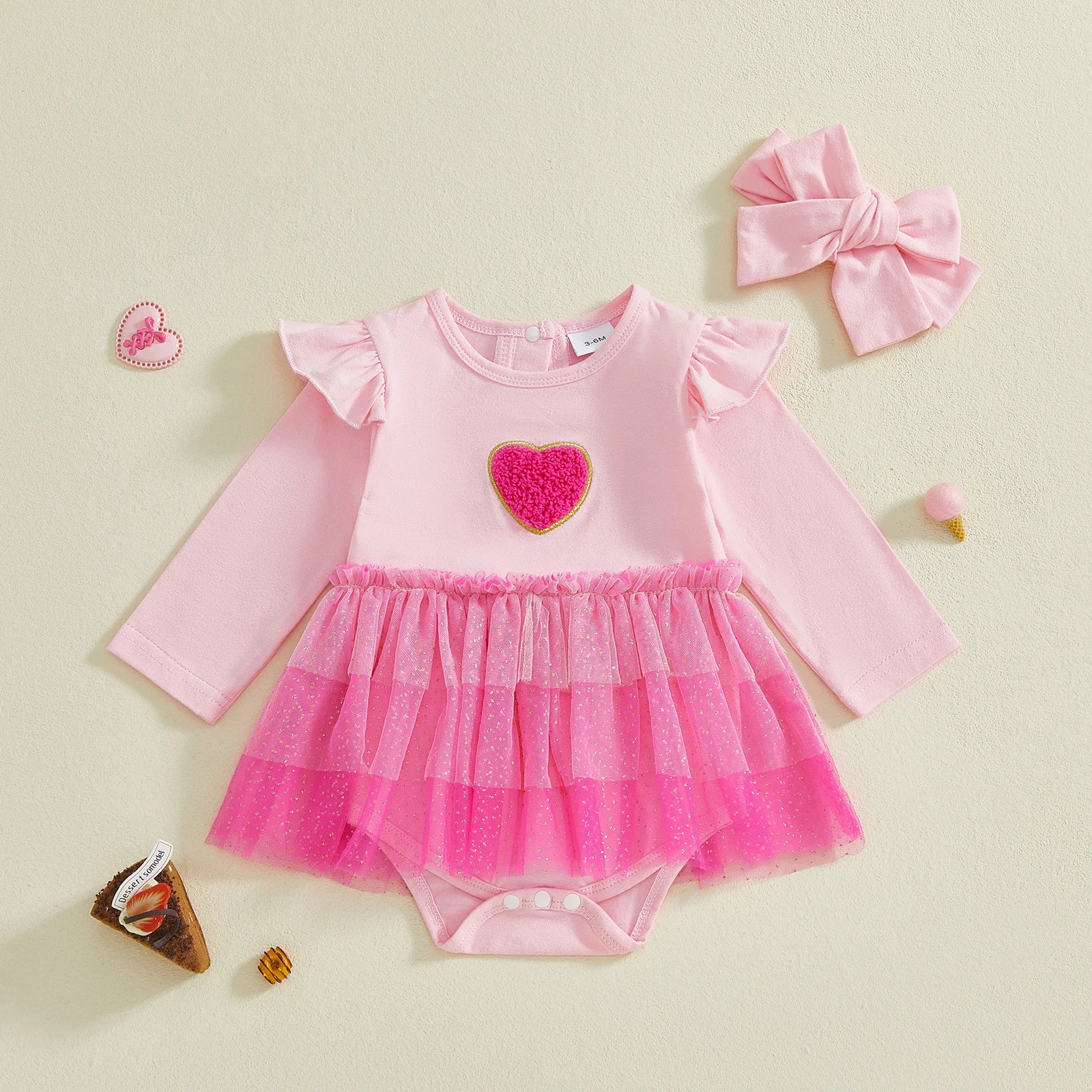 LITTLE HEART Sparkling Tutu Romper Dress