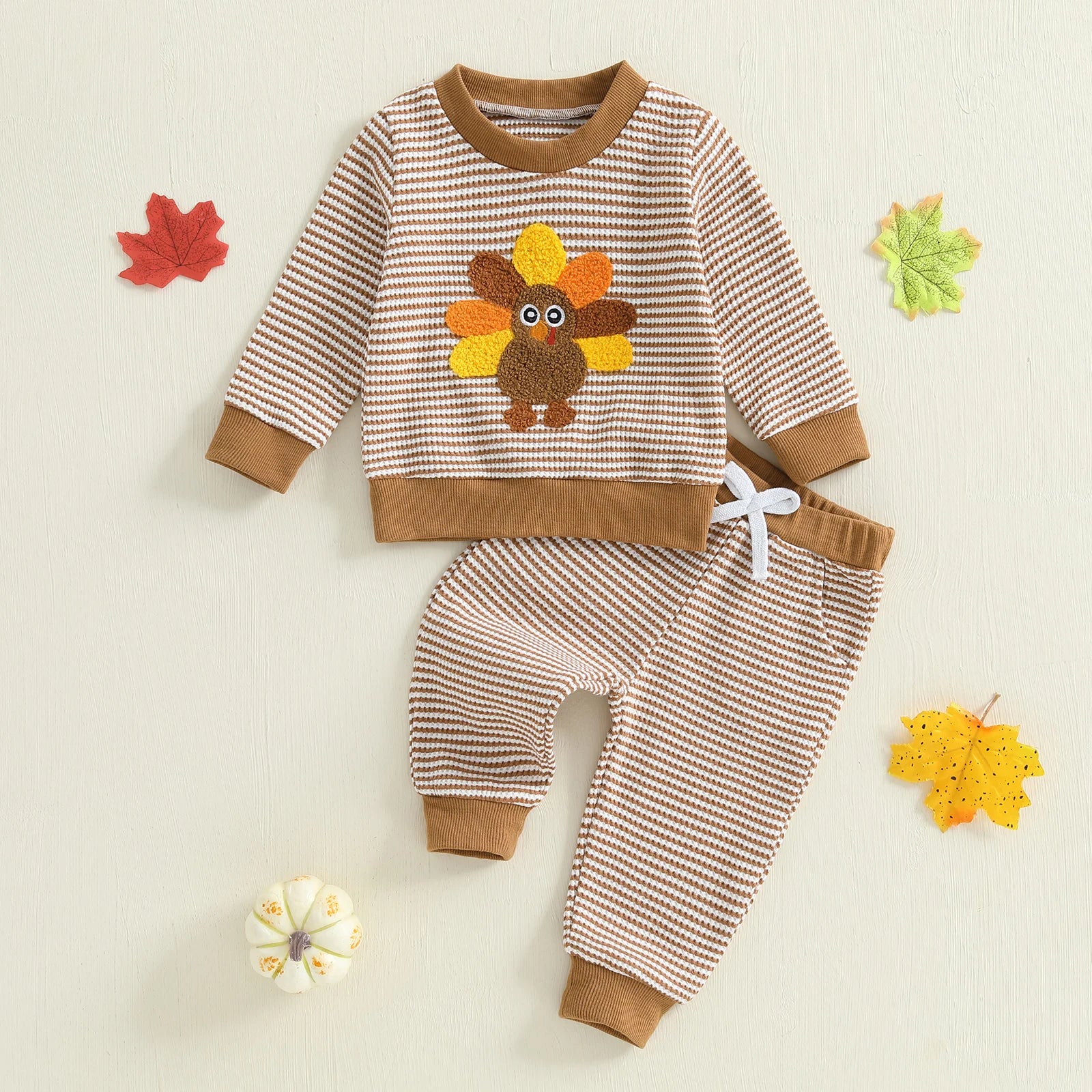 LITTLE TURKEY Striped Outfit