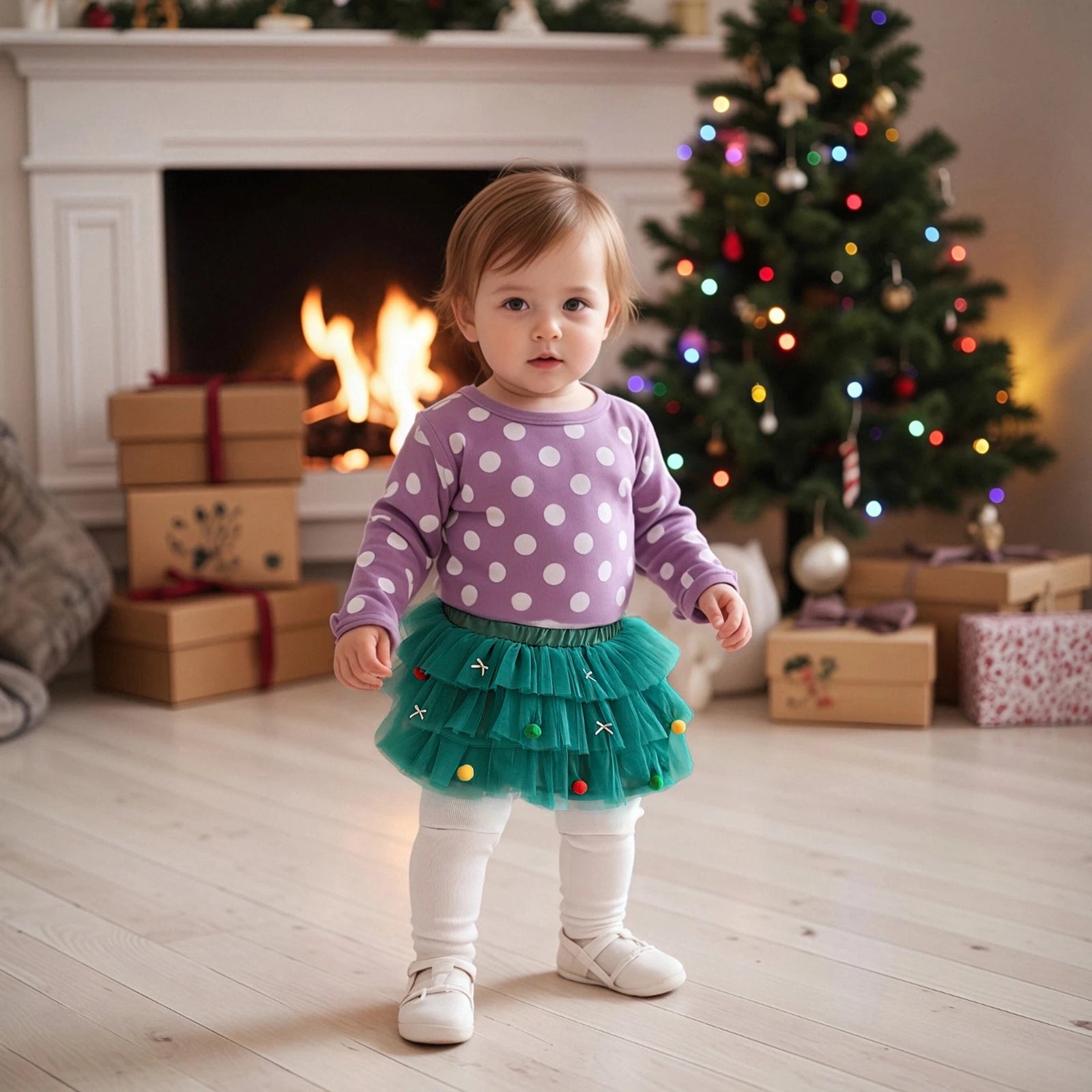 CHRISTMAS Layered Tulle Skirt