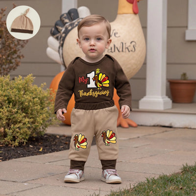 MY 1ST THANKSGIVING Brown Outfit