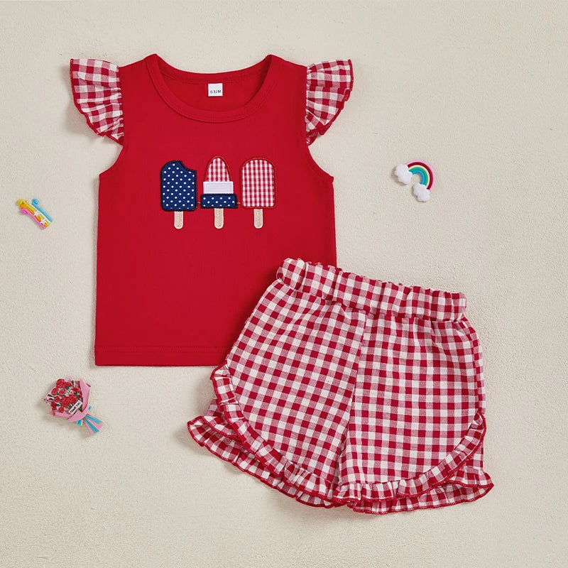 POPSICLE USA Checkered Outfit