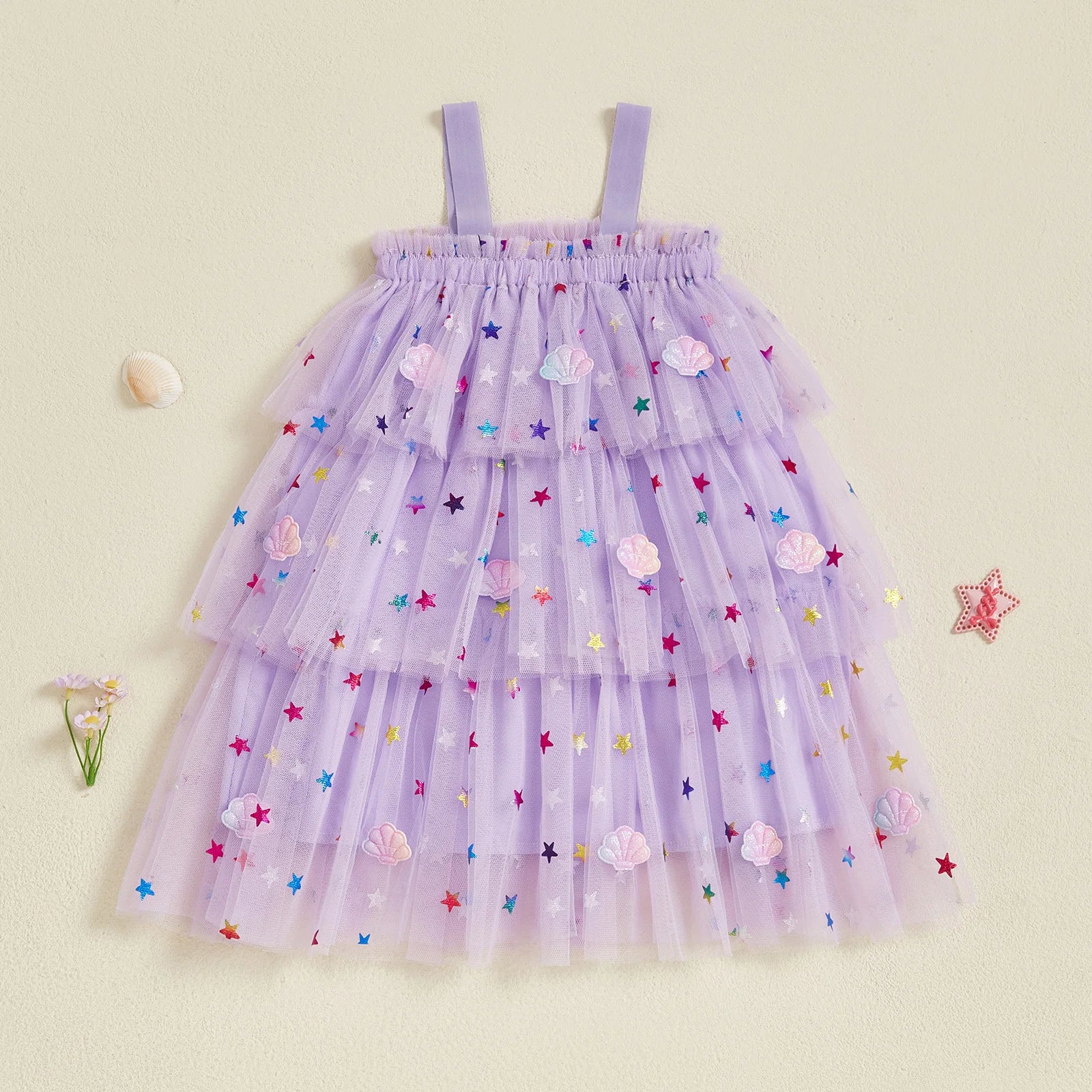 SEASHELLS Layered Tulle Dress