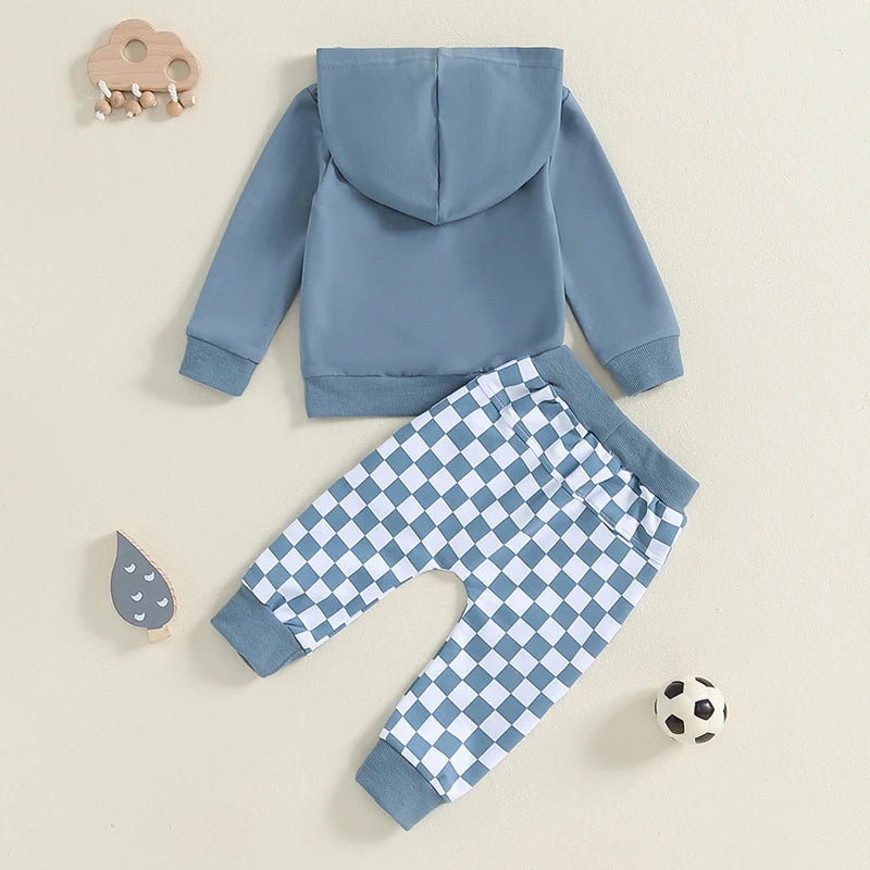 MAMA'S BOY Hooded Checkers Outfit