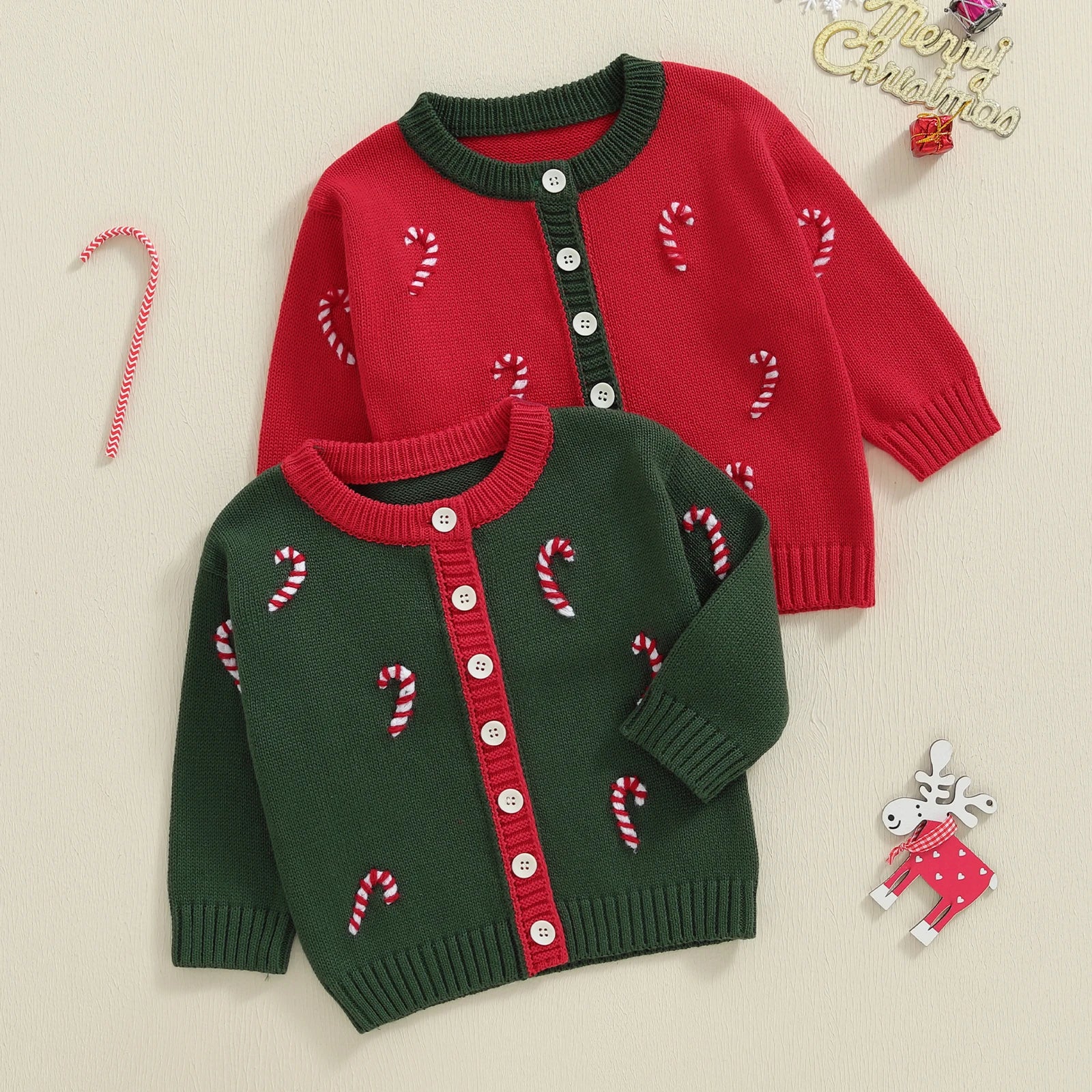 CANDY CANE Knitted Cardigan