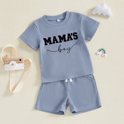 MAMA'S BOY Waffle Knit Outfit