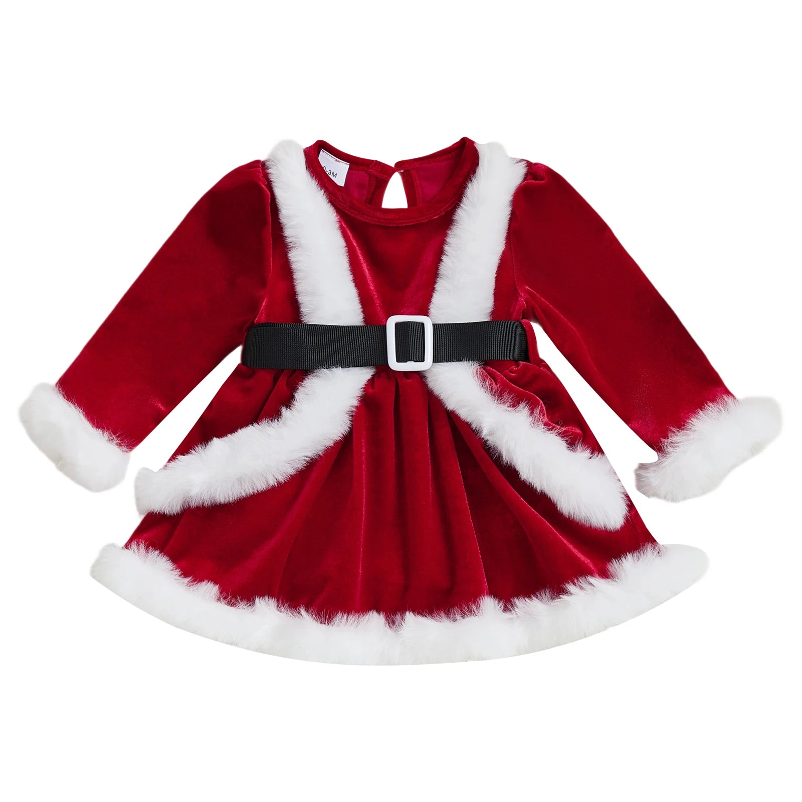 MISS SANTA Velvet Romper Dress