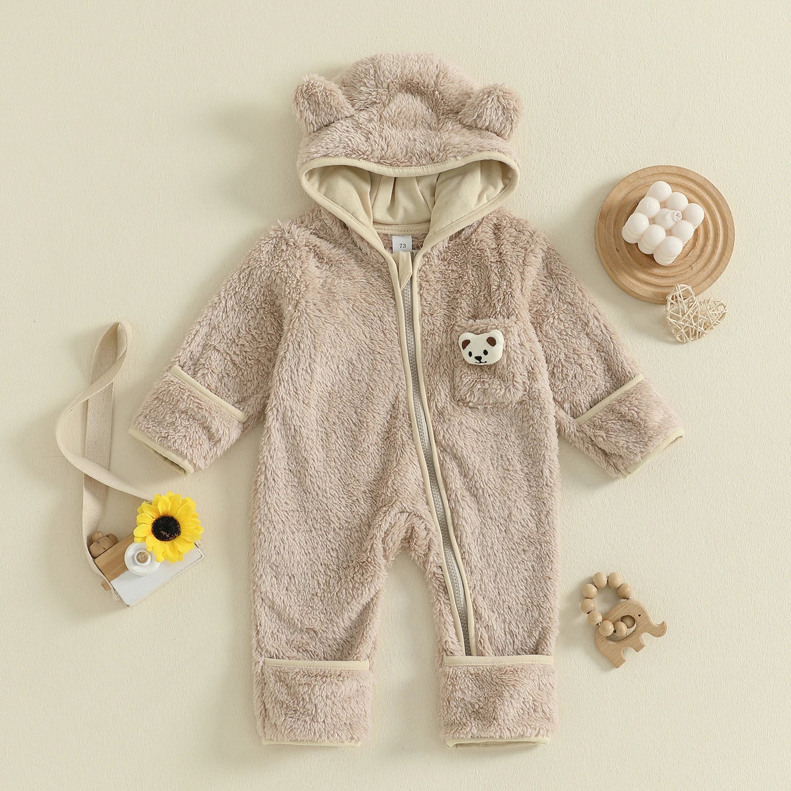 TEDDY BEAR Plush Jumpsuit