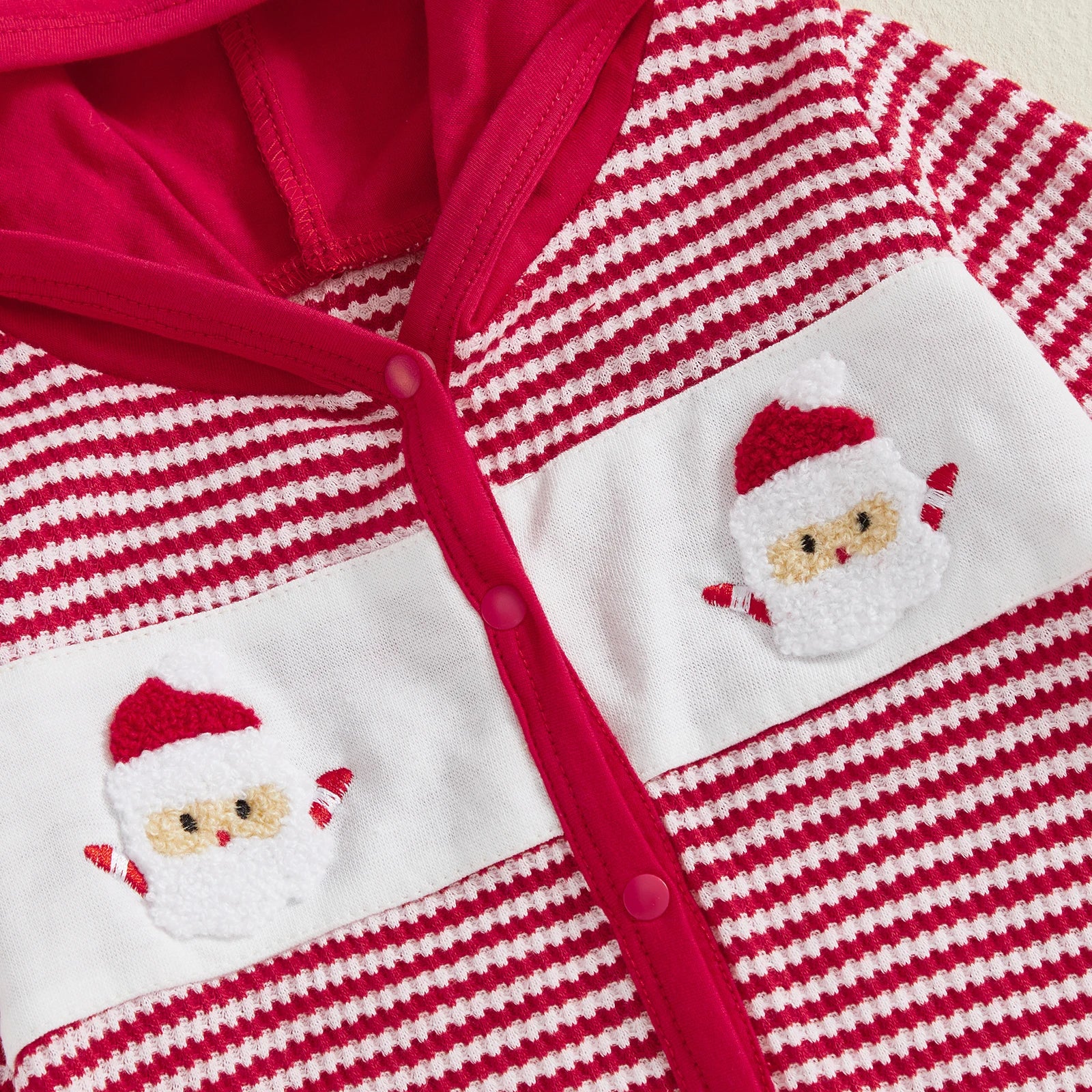 SANTA Striped Hooded Jumpsuit