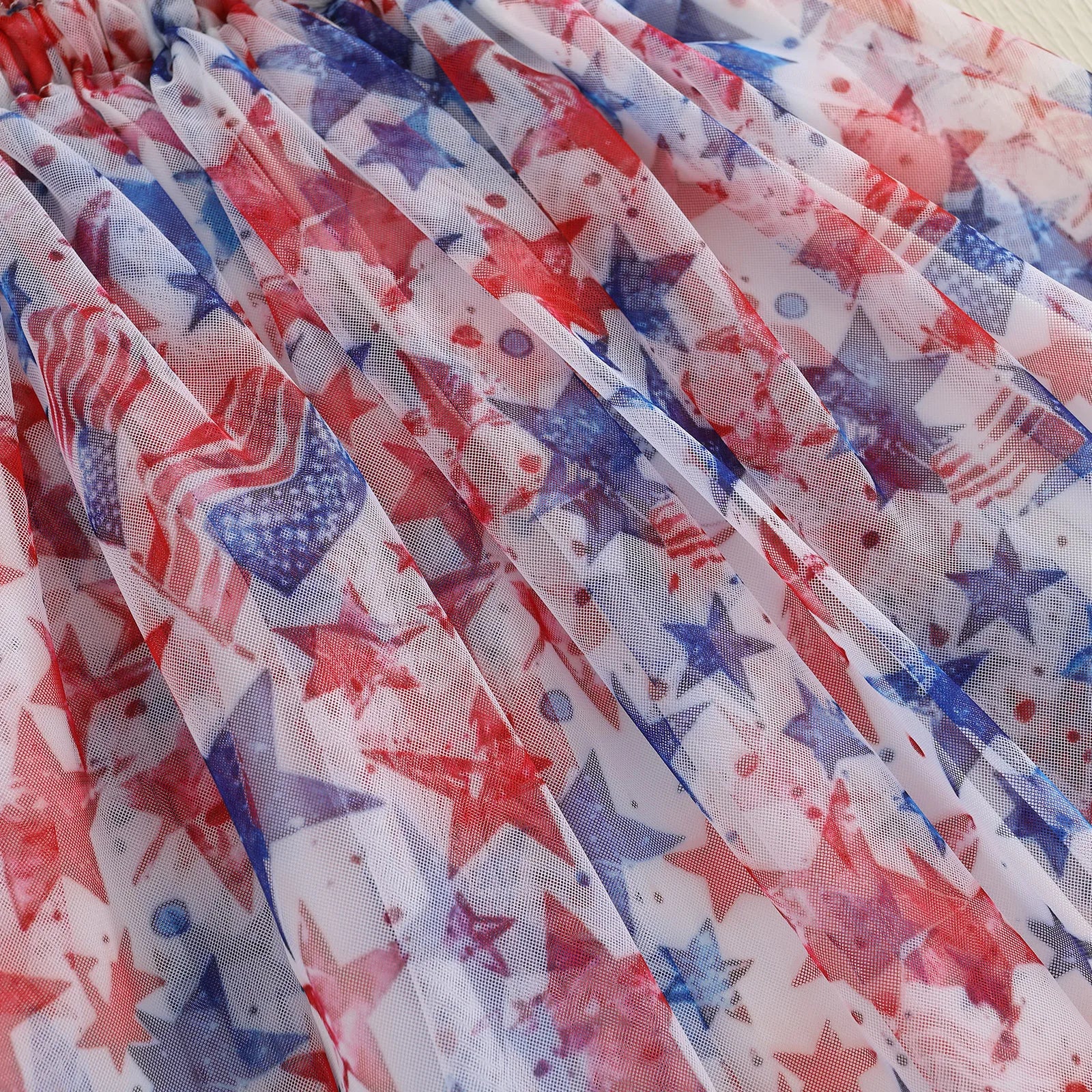 AMERICA Tulle Ruffle Dress