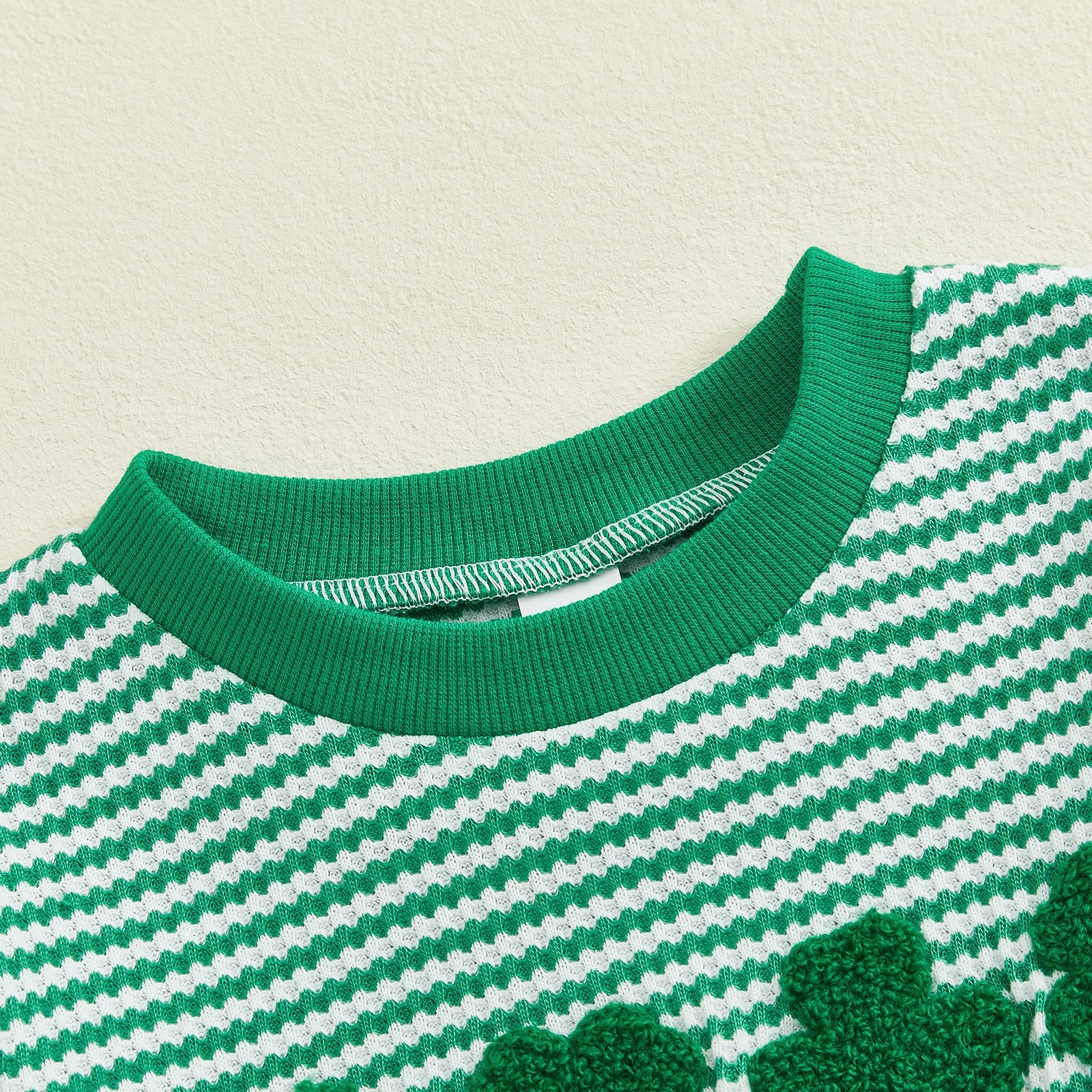 CLOVER Waffle Knit Long-Sleeve Romper