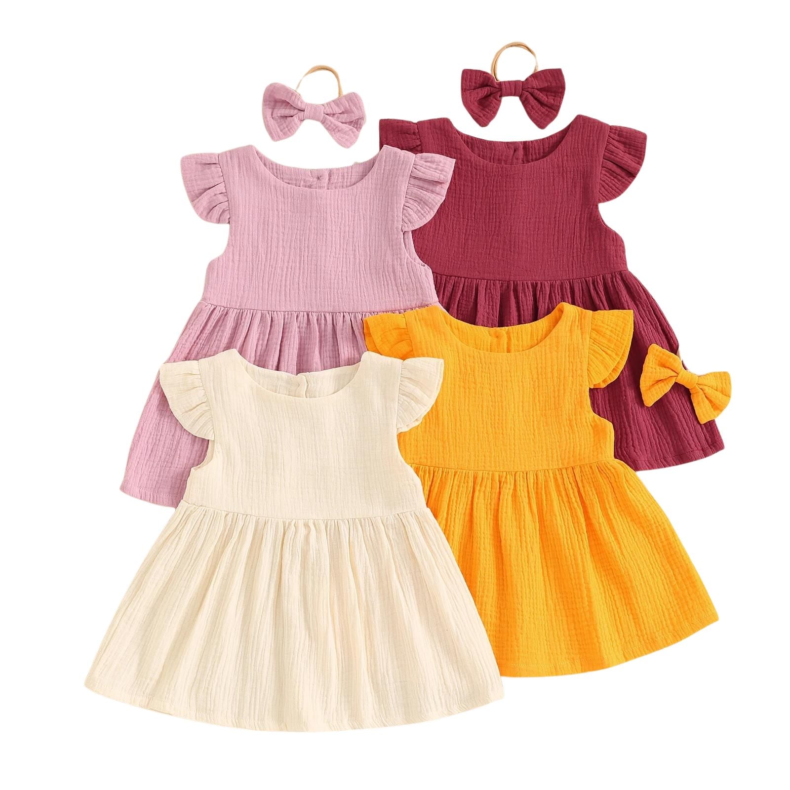 RHEA Muslin Dress with Headband