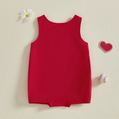 BASEBALL Red Romper