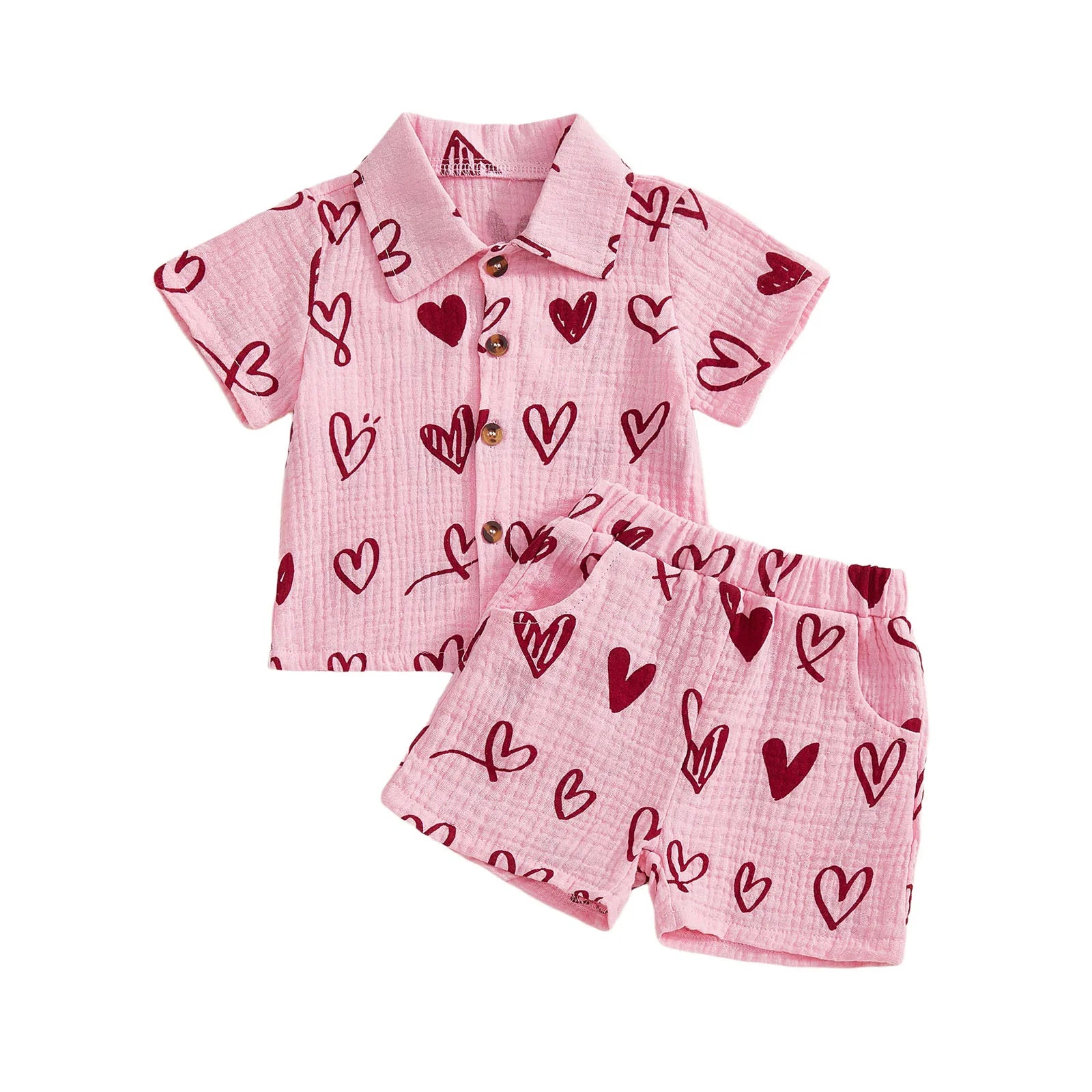 BE MINE Heart Muslin Pyjamas