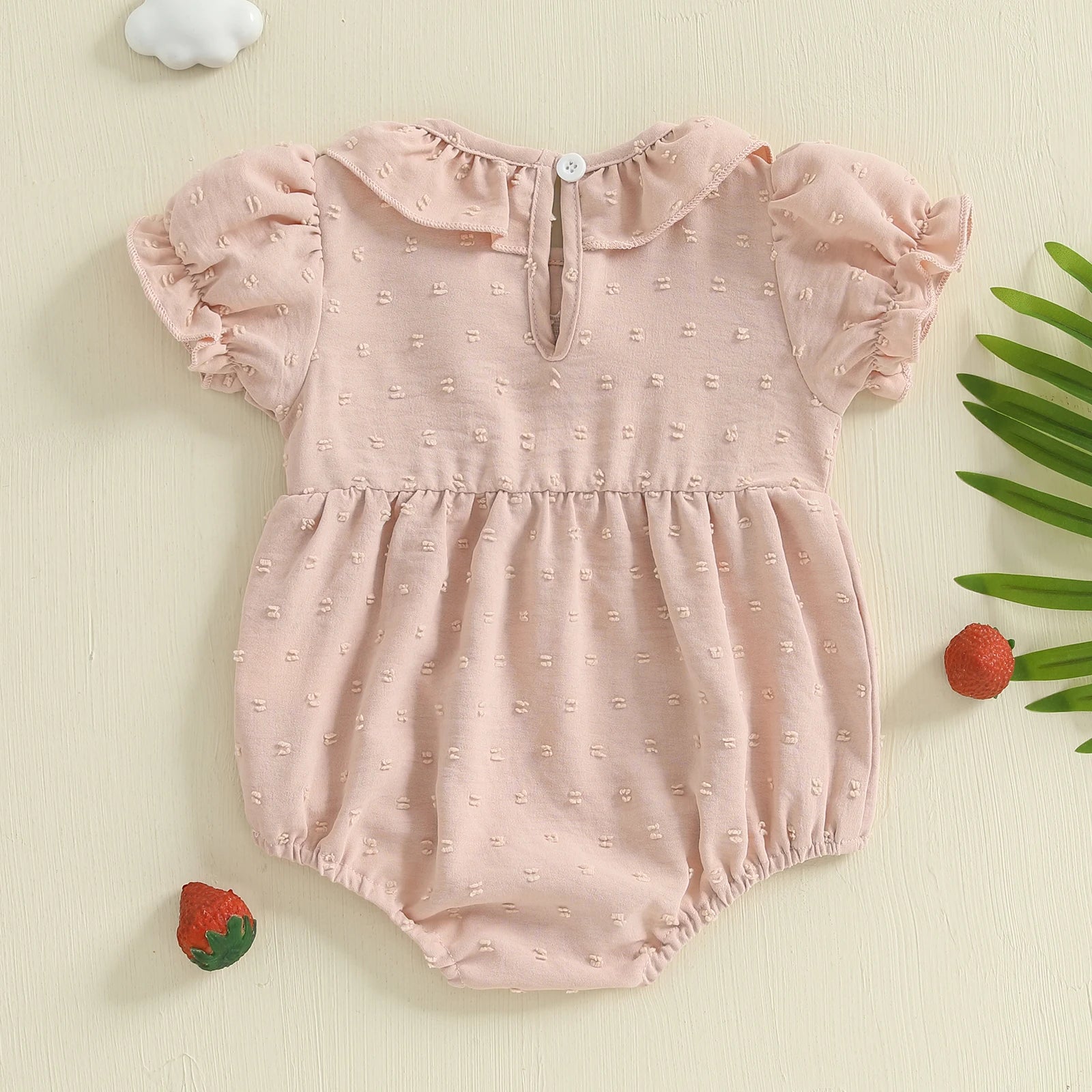 STRAWBERRIES Embroidered Romper