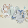 CARSON Striped Long-Sleeve Romper