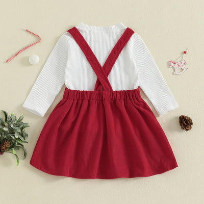CHRISTMAS CUTIE Corduroy Overall Dress