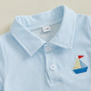 LITTLE SAILOR Collar Onesie