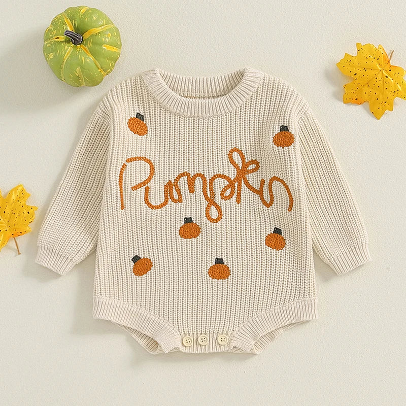 PUMPKIN Knitted Romper