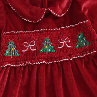 JOYFUL Red Velvet Dress