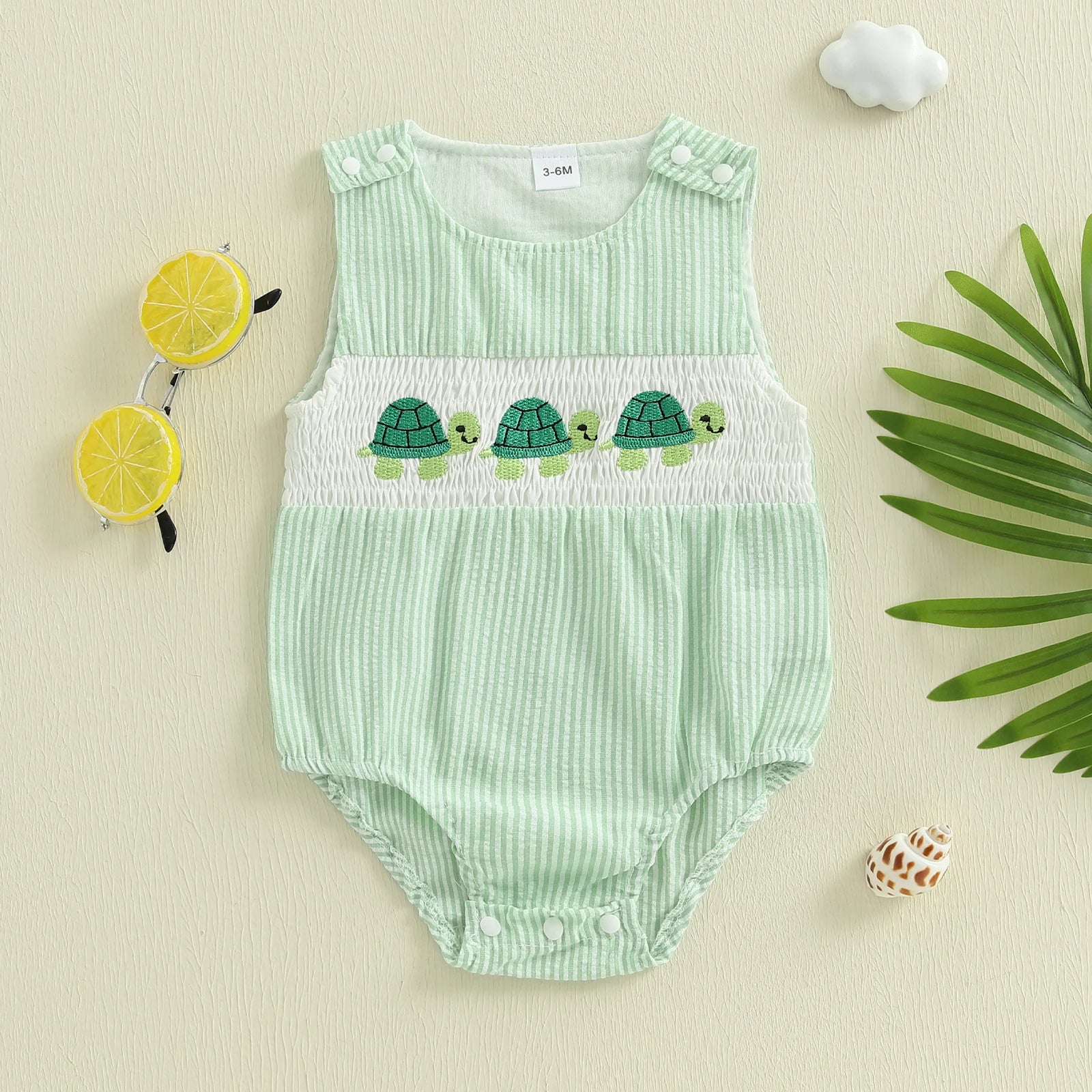 TURTLE Striped Romper