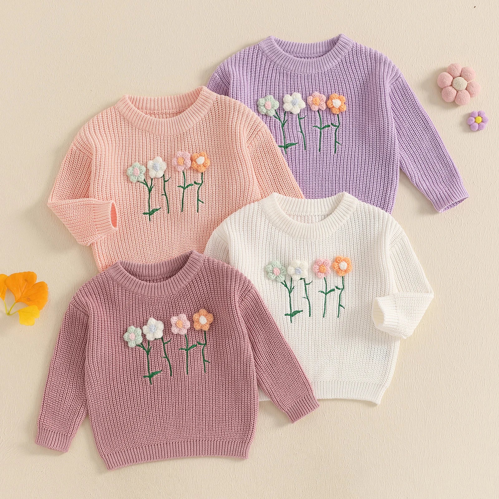 FLOWERS Knitted Sweater