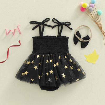 HAPPY NEW YEAR Stars Romper Dress