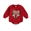 CHRISTMAS BOW Red Romper