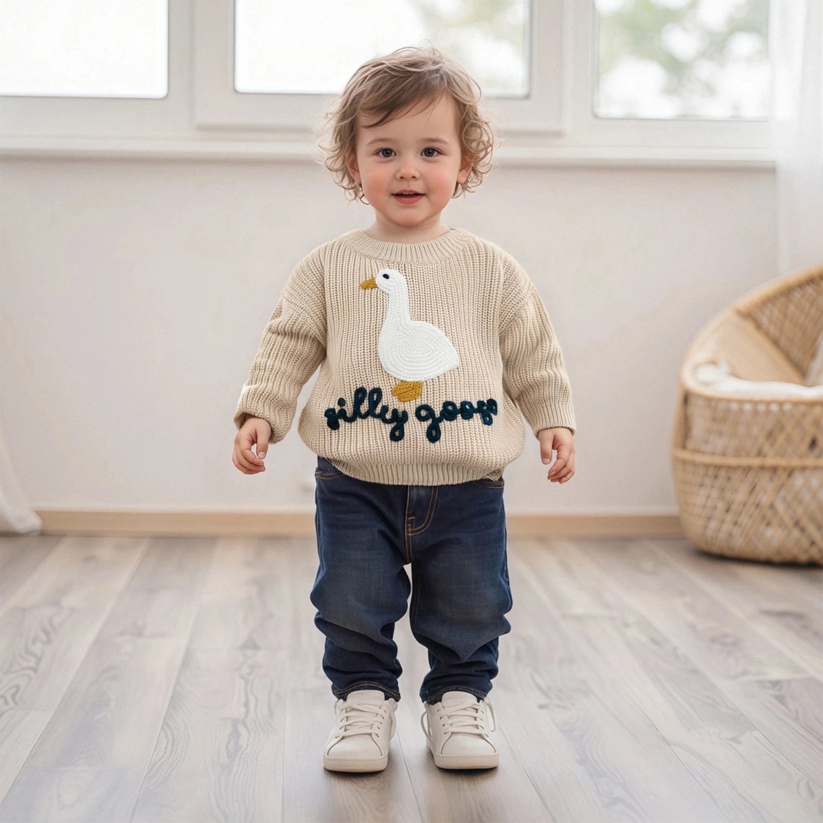 SILLY GOOSE Knitted Sweater