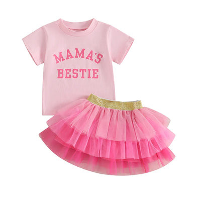 MAMA'S BESTIE Layered Tutu Outfit