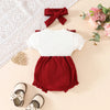 HEARTS Red Big Bow Romper