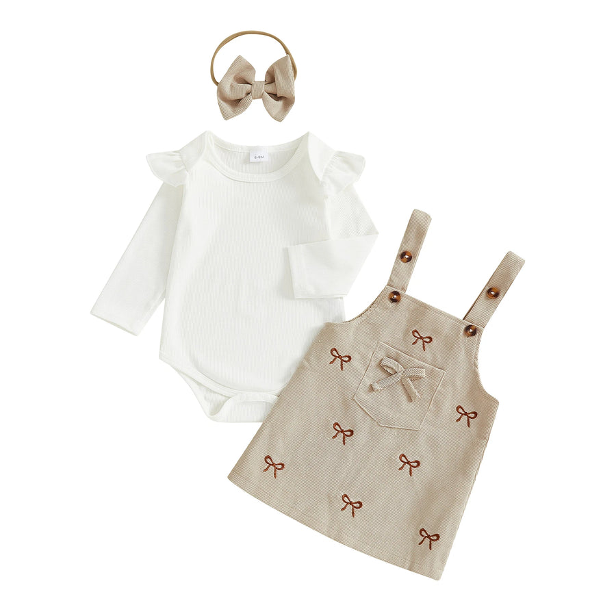 LITTLE BOWS Corduroy Dress Outfit