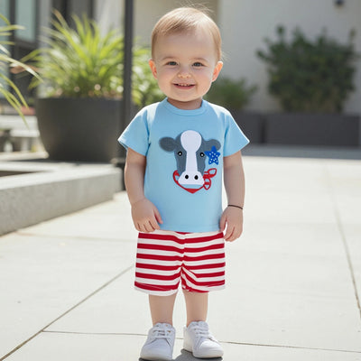 AMERICAN COW Striped Outfit