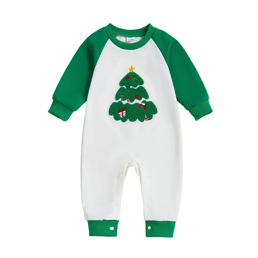CHRISTMAS TREE White & Green Jumpsuit